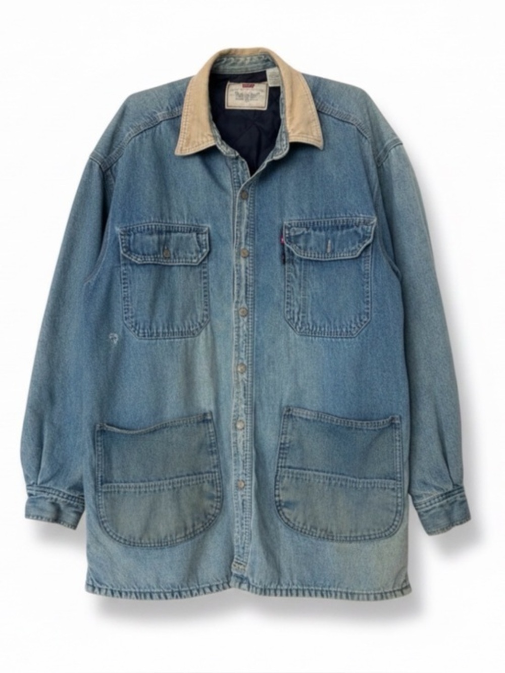 Vintage Levi’s Denim Barn Coat Quilted Lined Chore Jacket Workwear